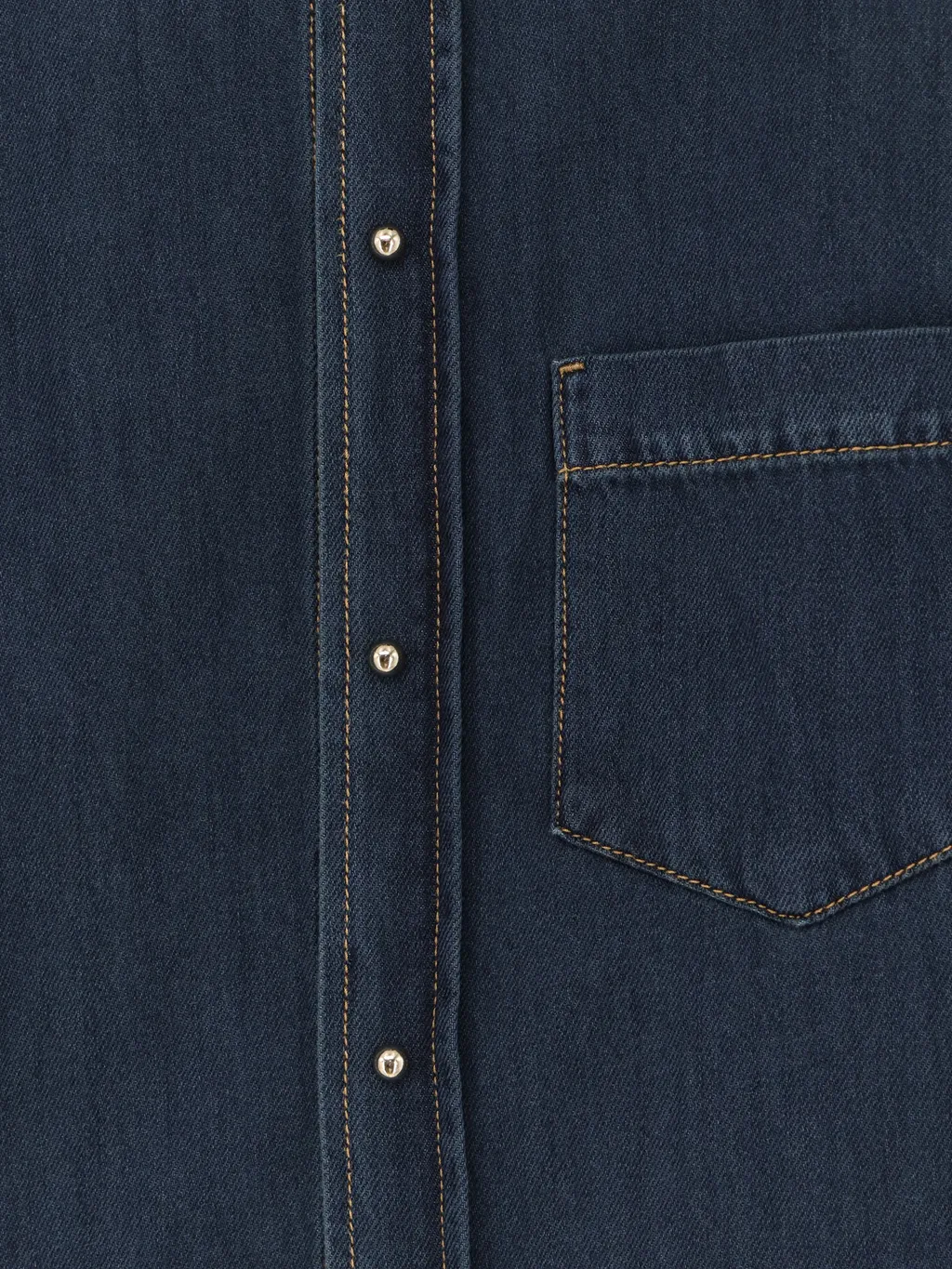 Long-Sleeved Denim Shirt