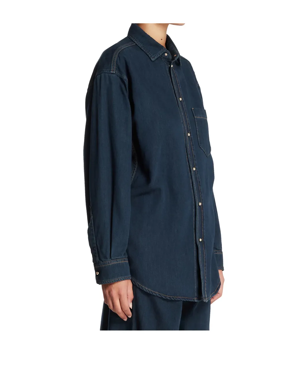 Long-Sleeved Denim Shirt