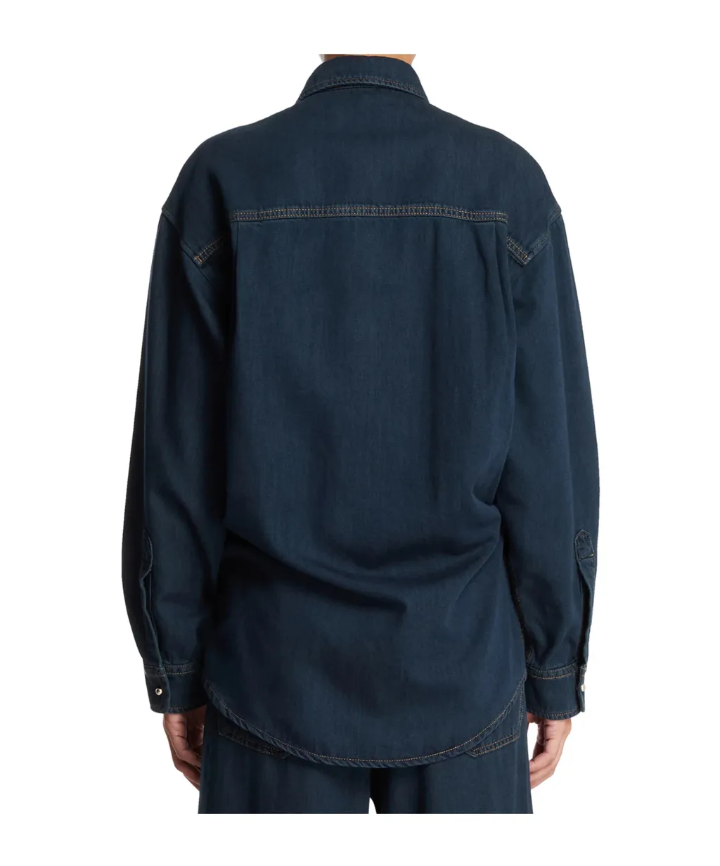 Long-Sleeved Denim Shirt