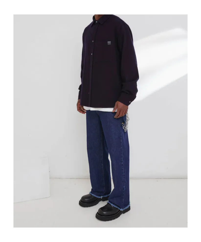 Chain Adorned Relax Fit Worker Denim