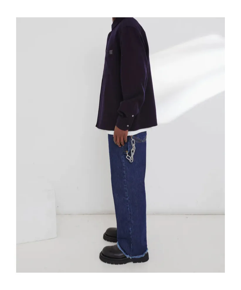 Chain Adorned Relax Fit Worker Denim