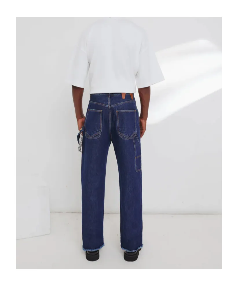 Chain Adorned Relax Fit Worker Denim