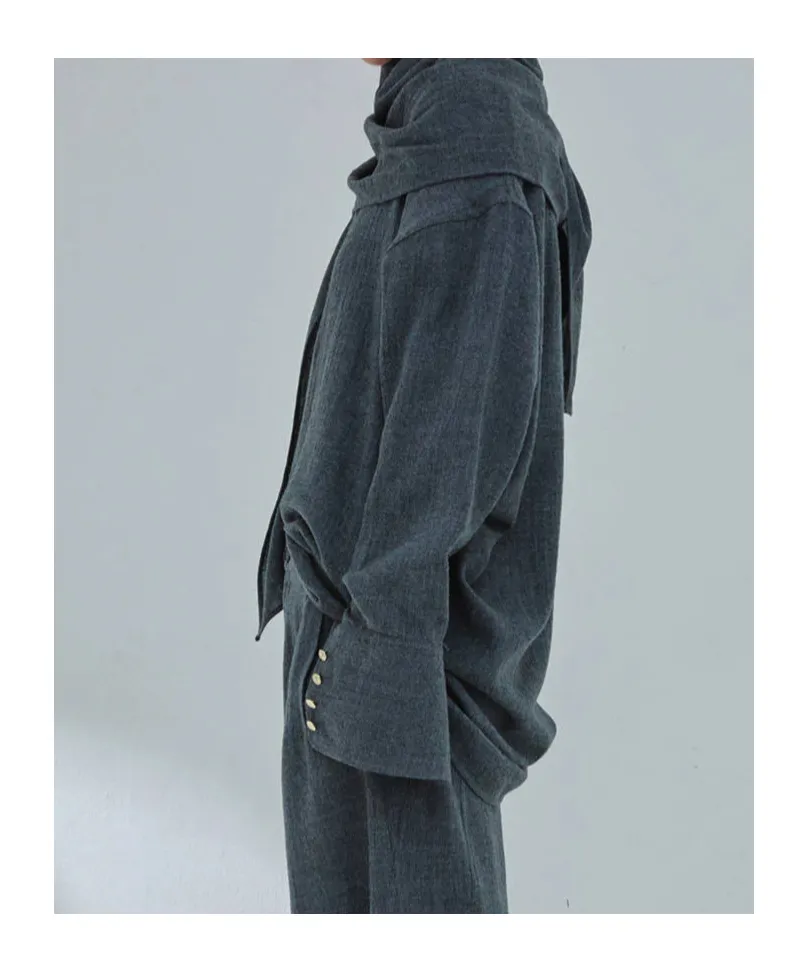Georgia Detachable Scarf Japanese Shirt