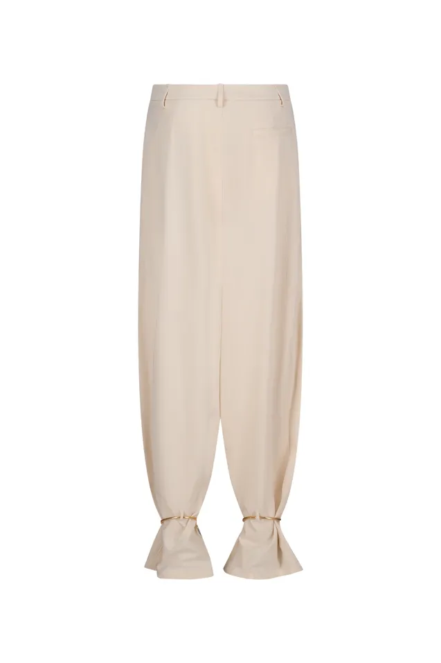 Phebe Cuff-Adorned Wide-Leg Pants