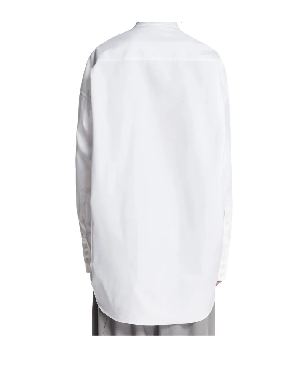 Long-Sleeve Curved-Hem Shirt