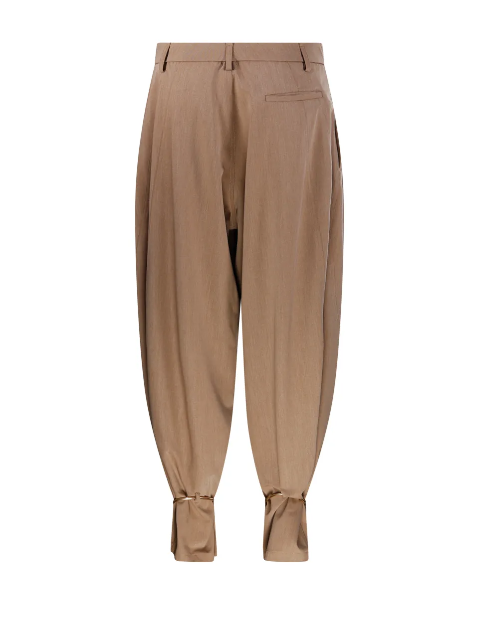 Pleated Cuffed Tapered Trousers