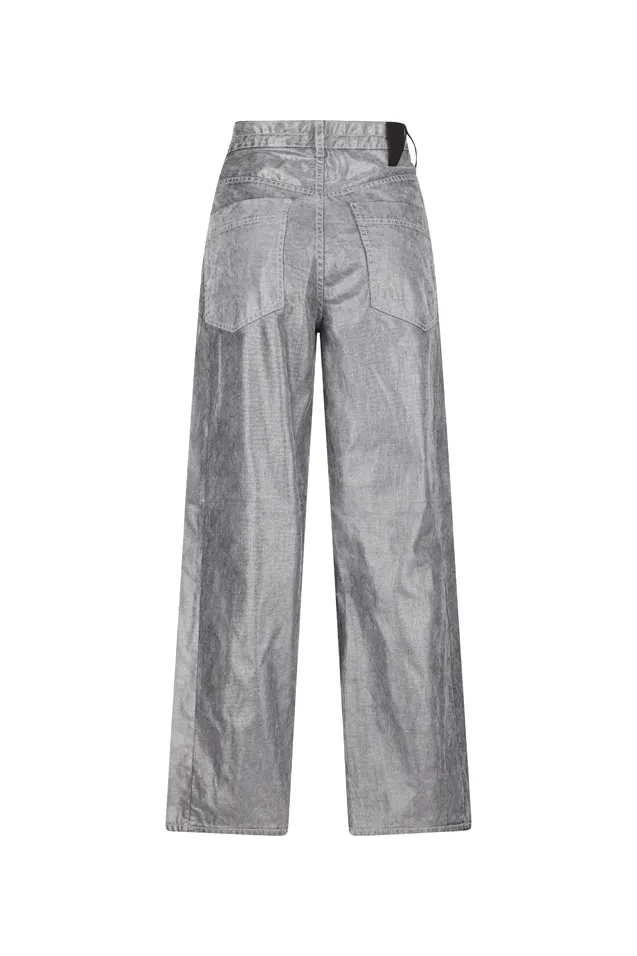 Drawstring Straight-Leg Jeans