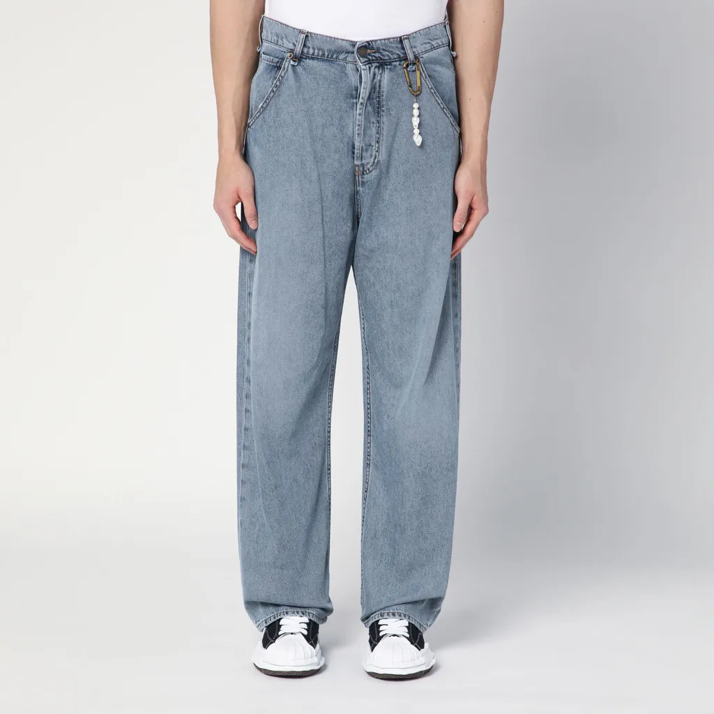 Wide-Leg Donte Blue Washed Jeans