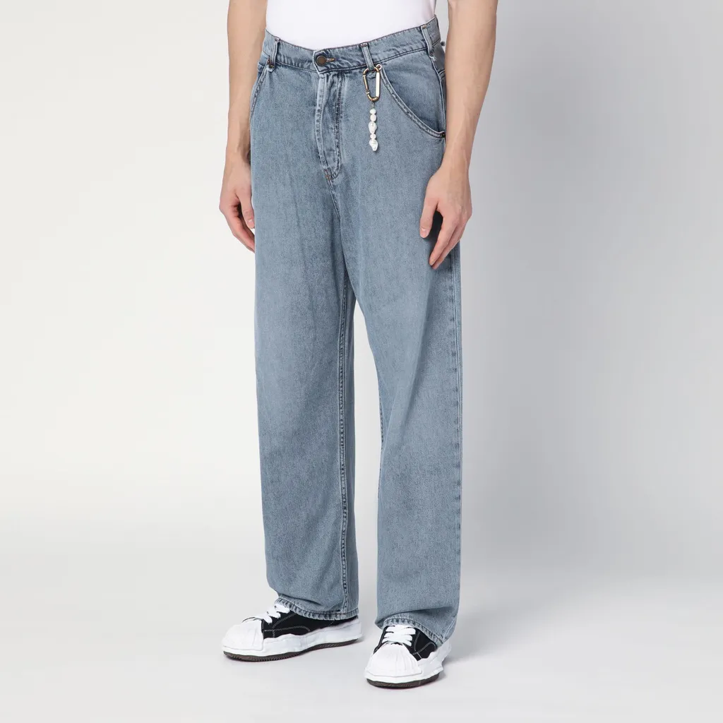 Wide-Leg Donte Blue Washed Jeans