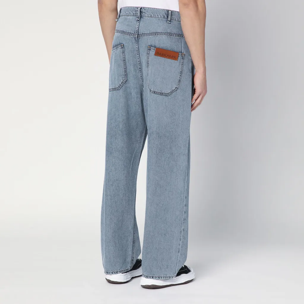 Wide-Leg Donte Blue Washed Jeans