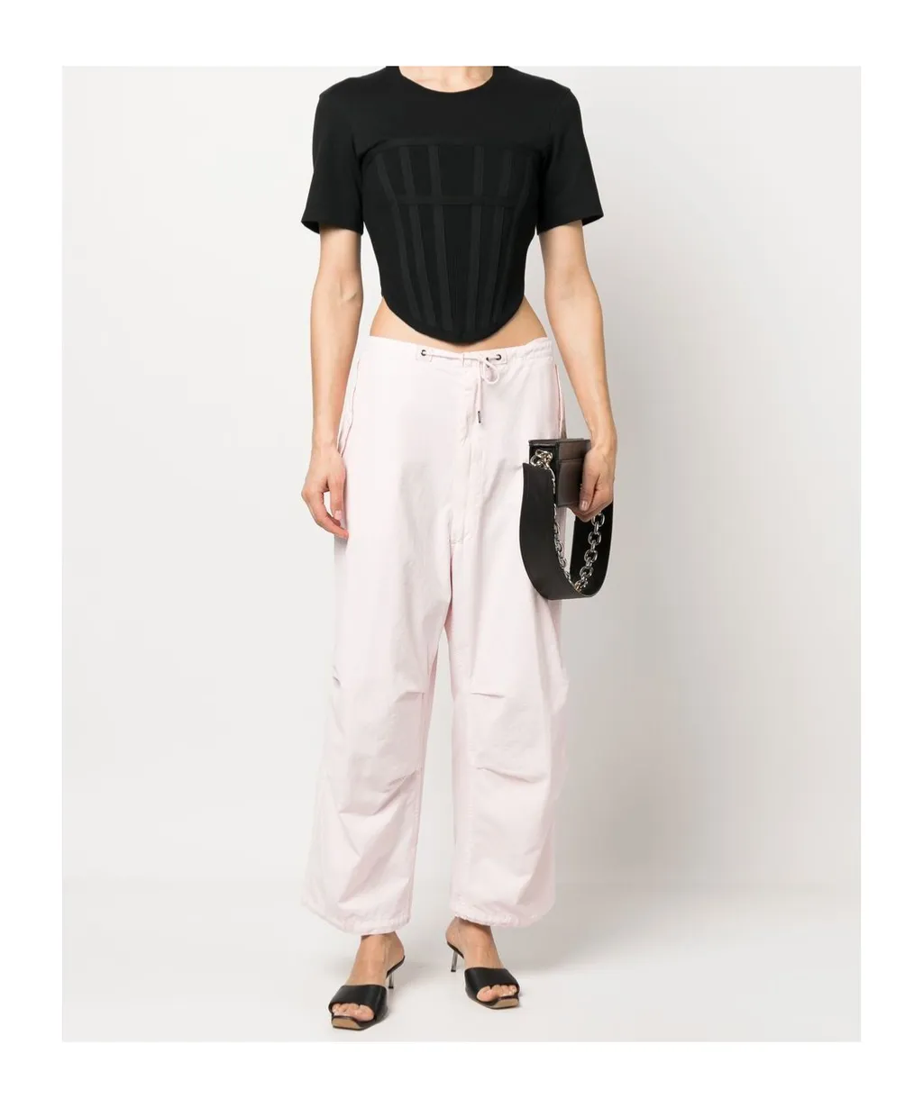 Drawstring Wide Leg Trousers