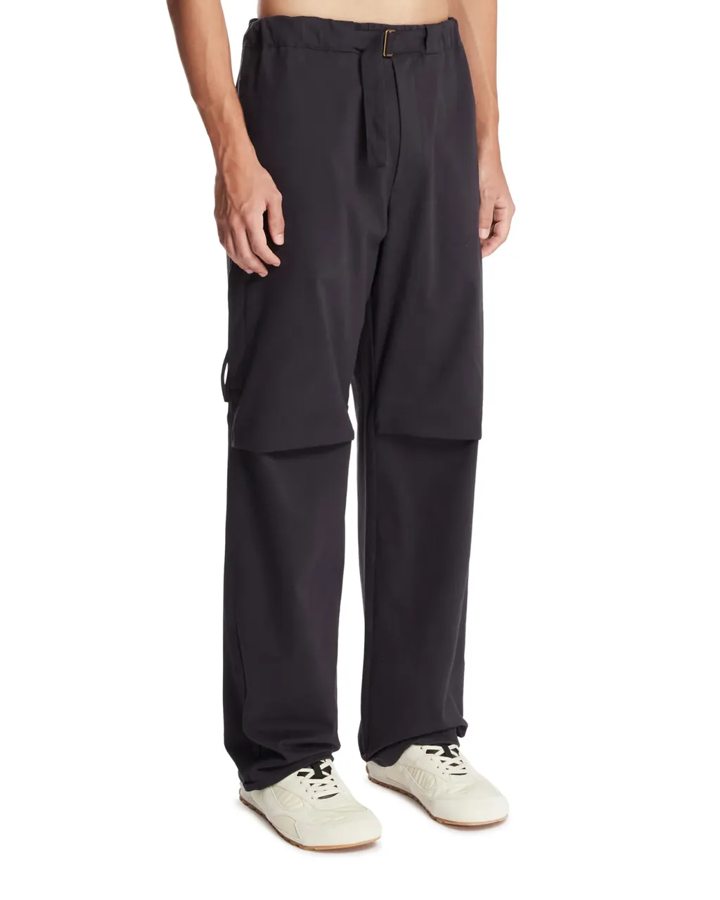 Buckle-Fastening Straight-Leg Trousers