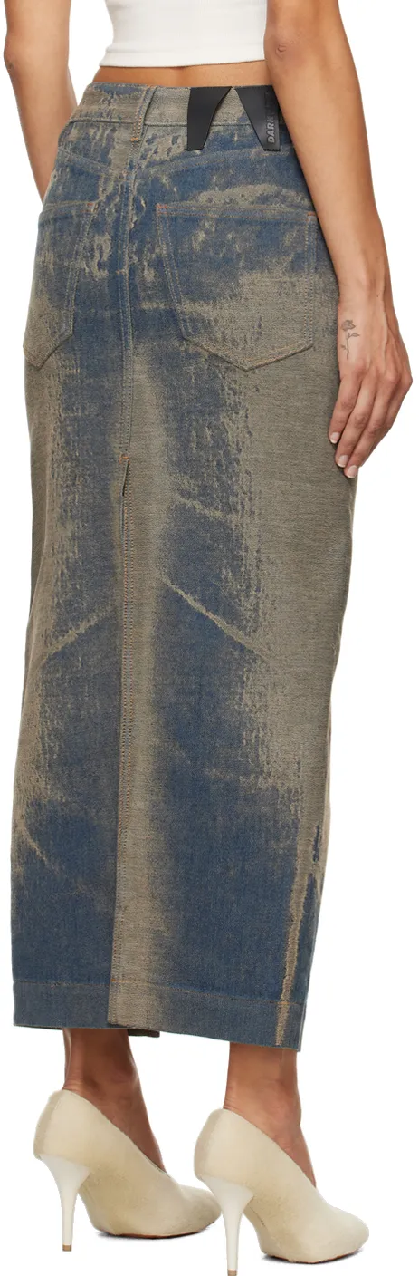Elasticated Denim Half-Length Skirt