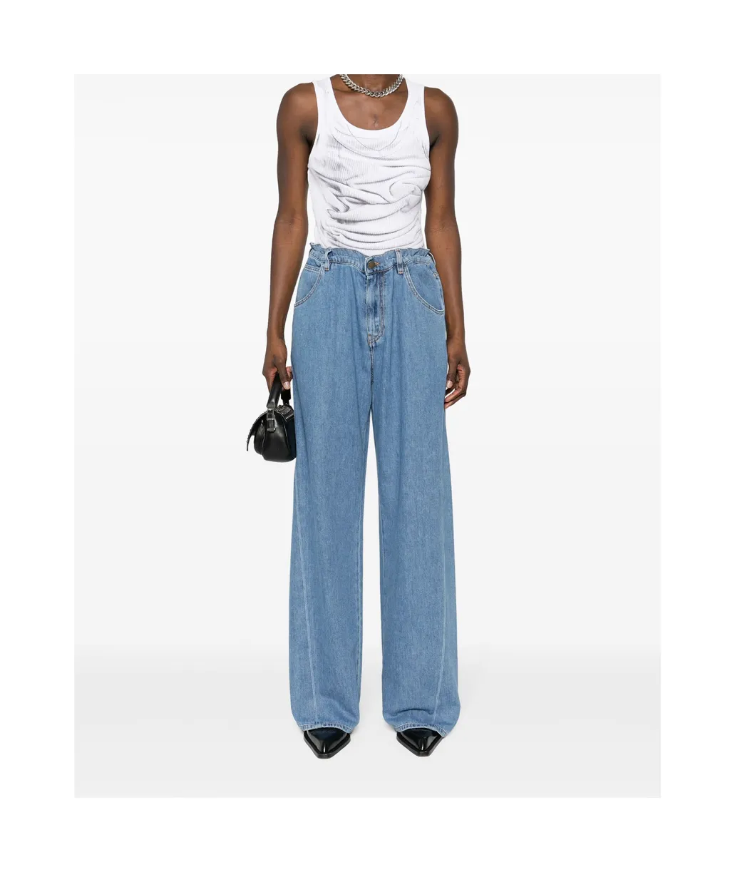 Iris Mid-Rise Wide-Leg Jeans