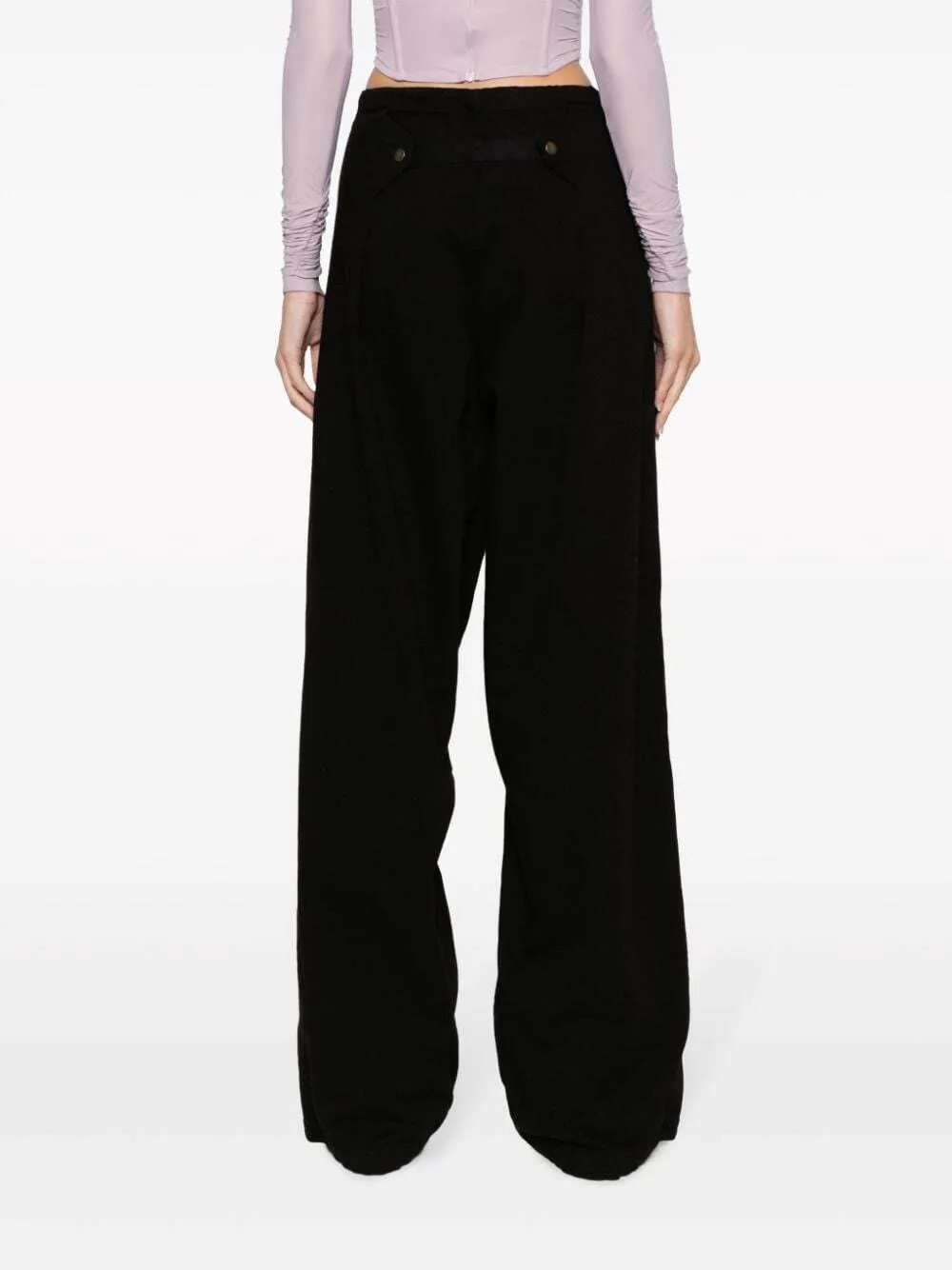 Drawstring-Waistband Cotton Trousers