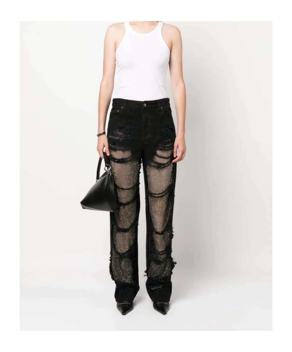 Karen Embellished Distressed Jeans