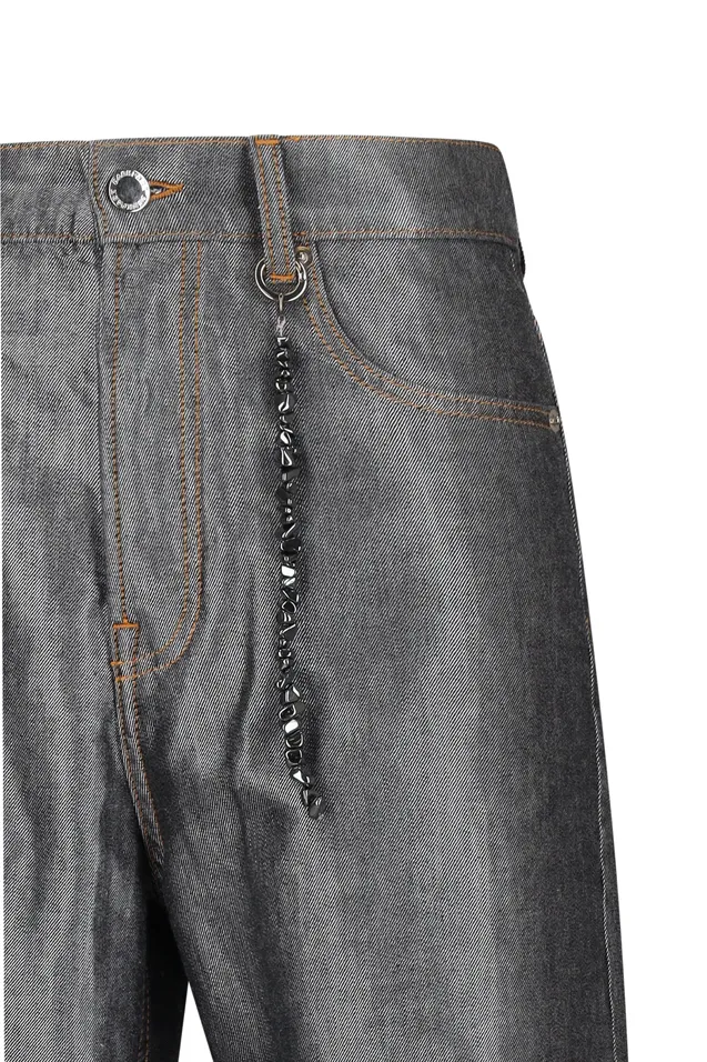 Chain Detail Wide-Leg Pants