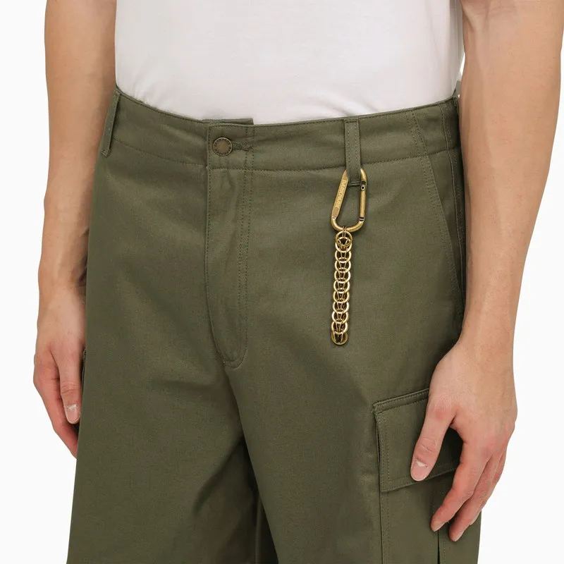Twill Wide-Leg Trousers