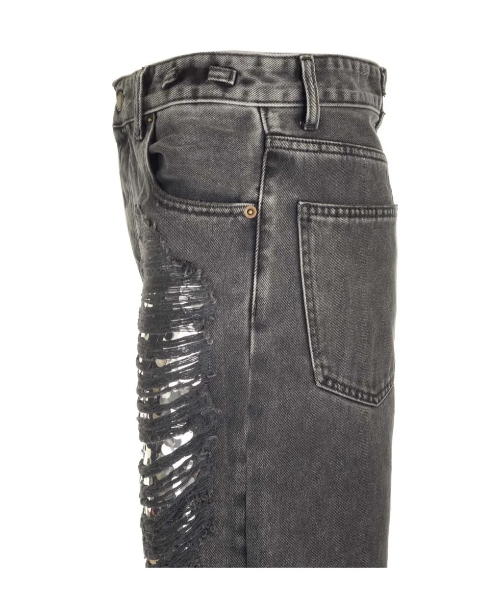 Karen Distressed Sequin Jeans