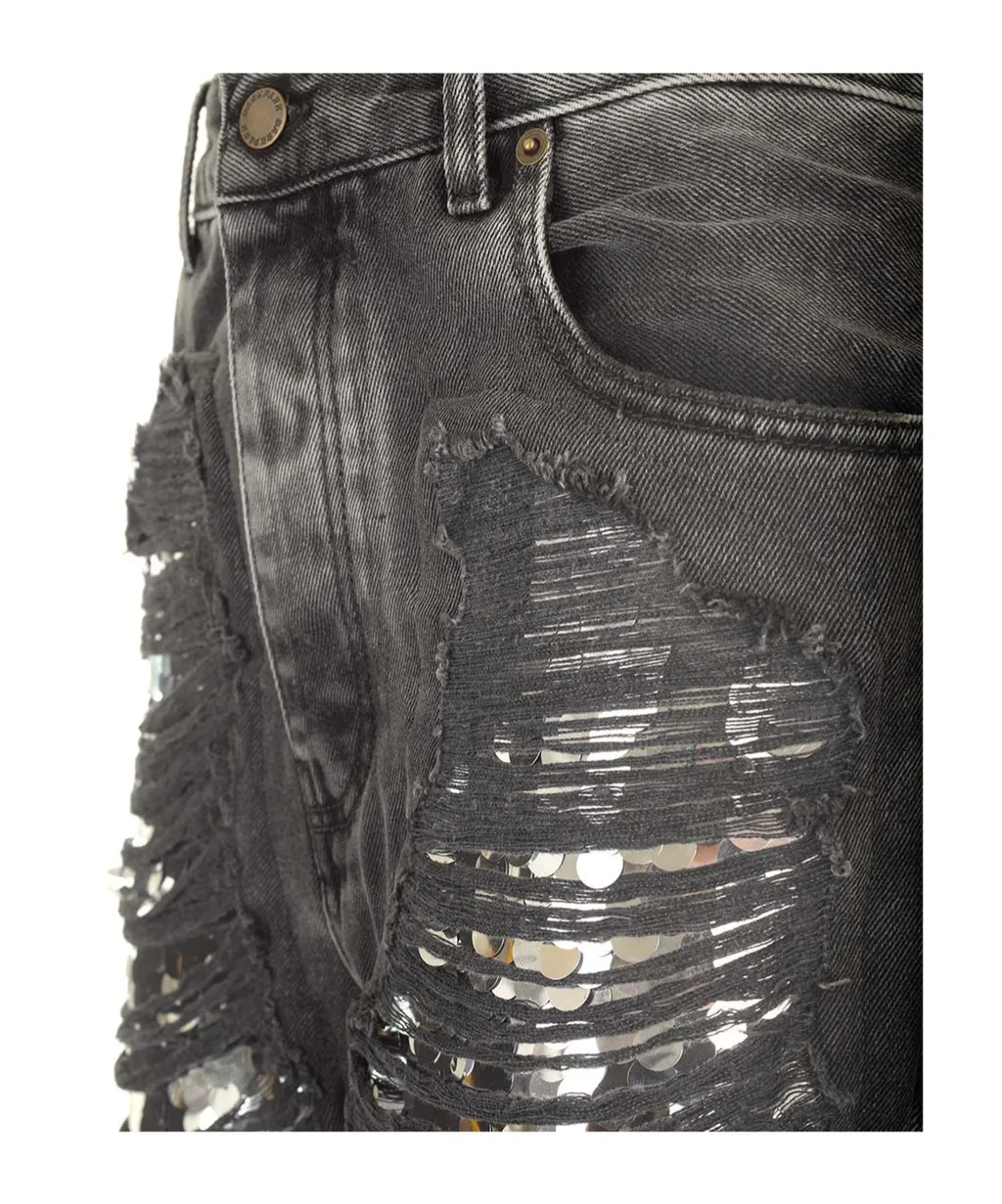 Karen Distressed Sequin Jeans