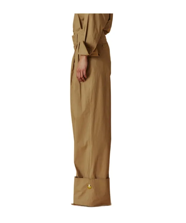 Cropped Pleated Pants