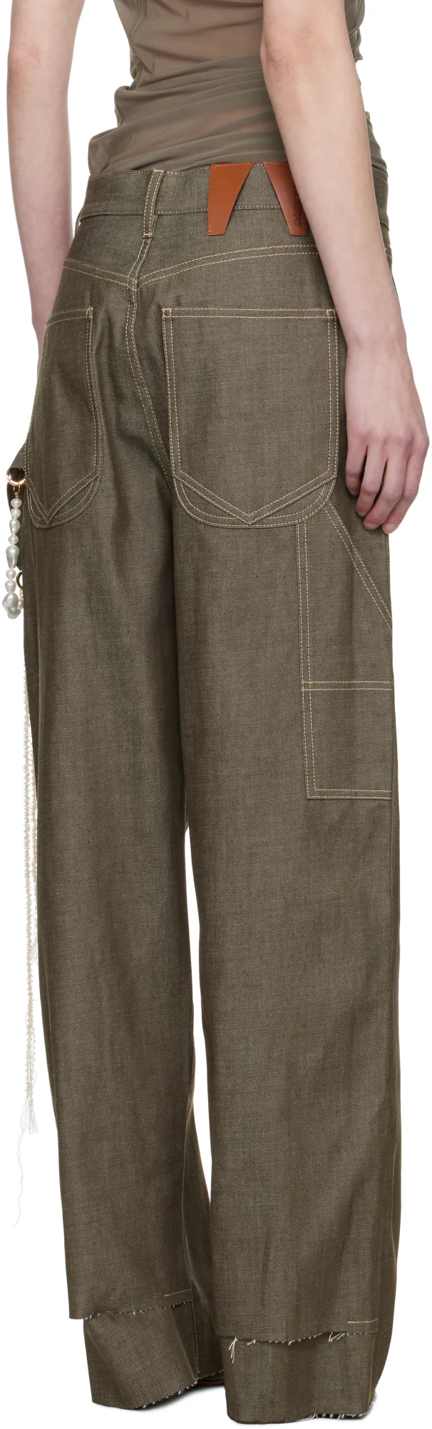 Lisa Chain Adorned Loose Fit Carpenter Jeans