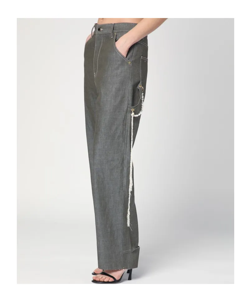 Lisa Chain Adorned Loose Fit Carpenter Jeans