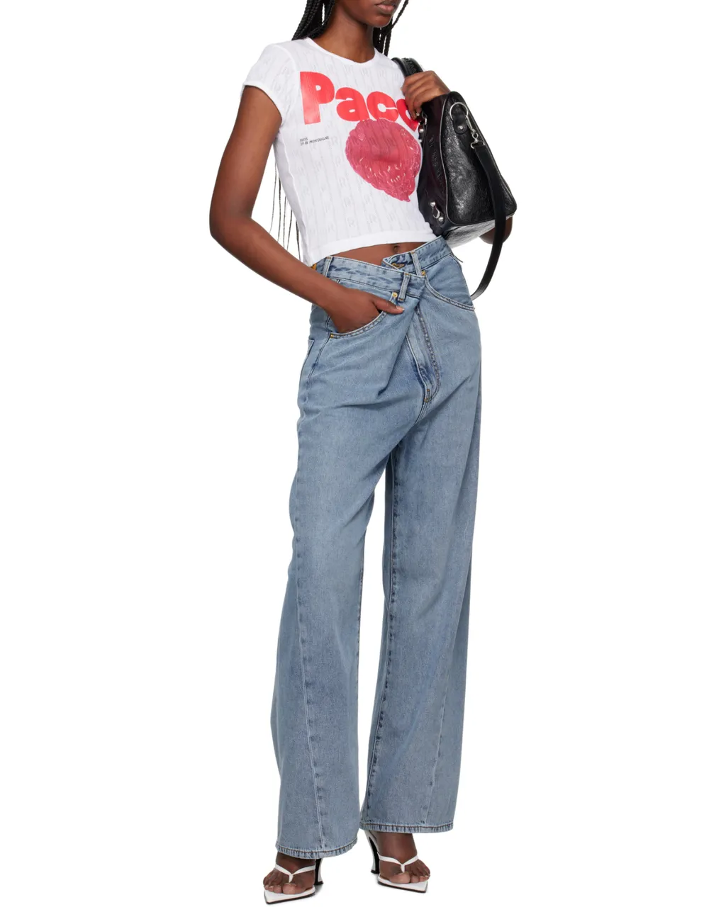 Ines Fold Over Denim Jeans