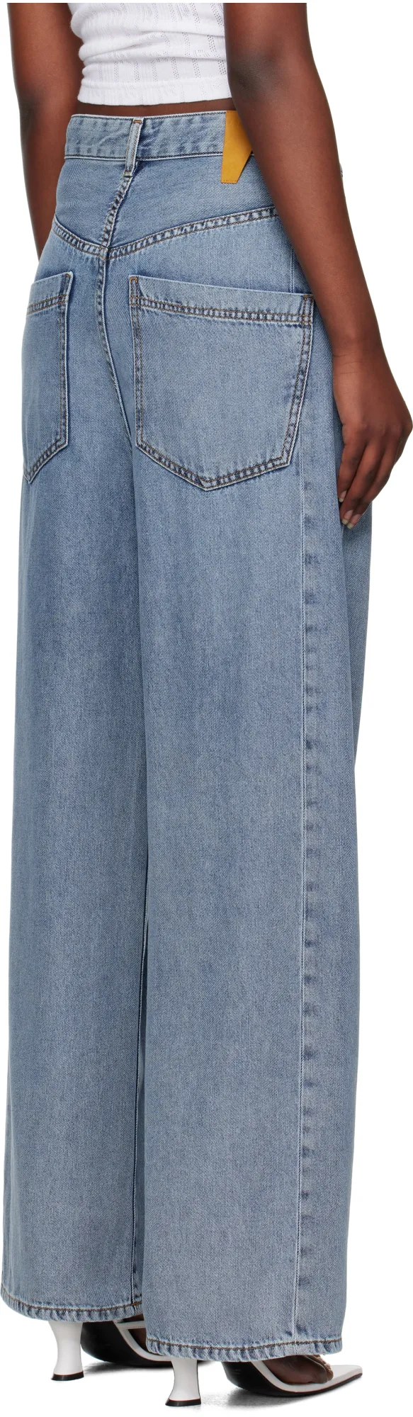Ines Fold Over Denim Jeans