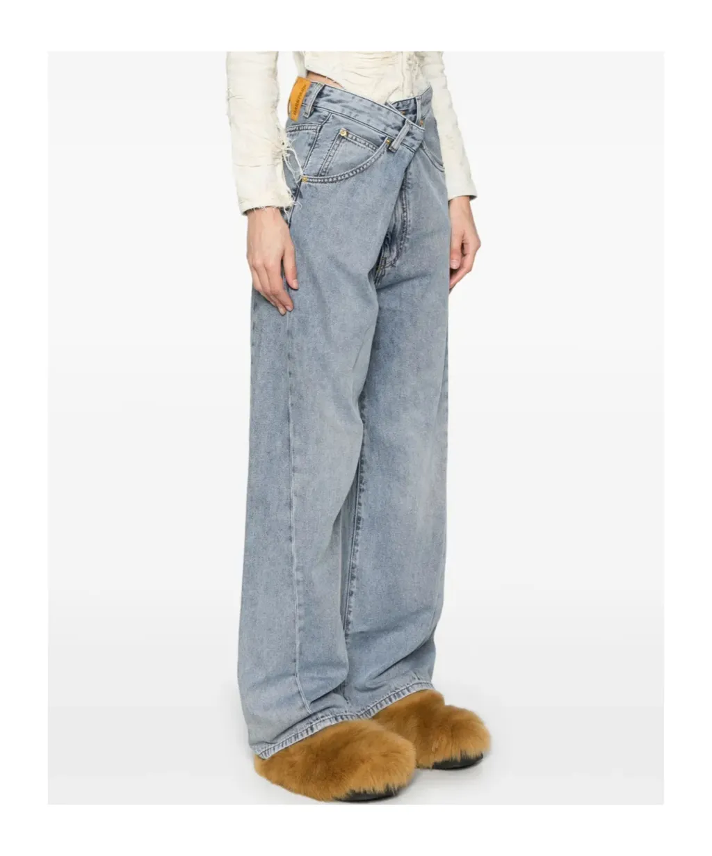 Ines Fold Over Denim Jeans