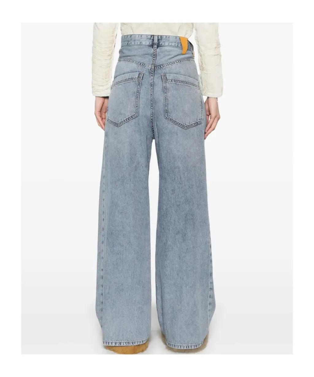 Ines Fold Over Denim Jeans