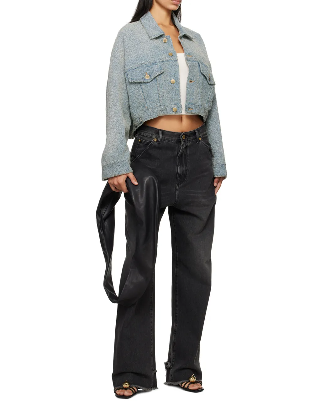 Belt Ring Washed Jeans