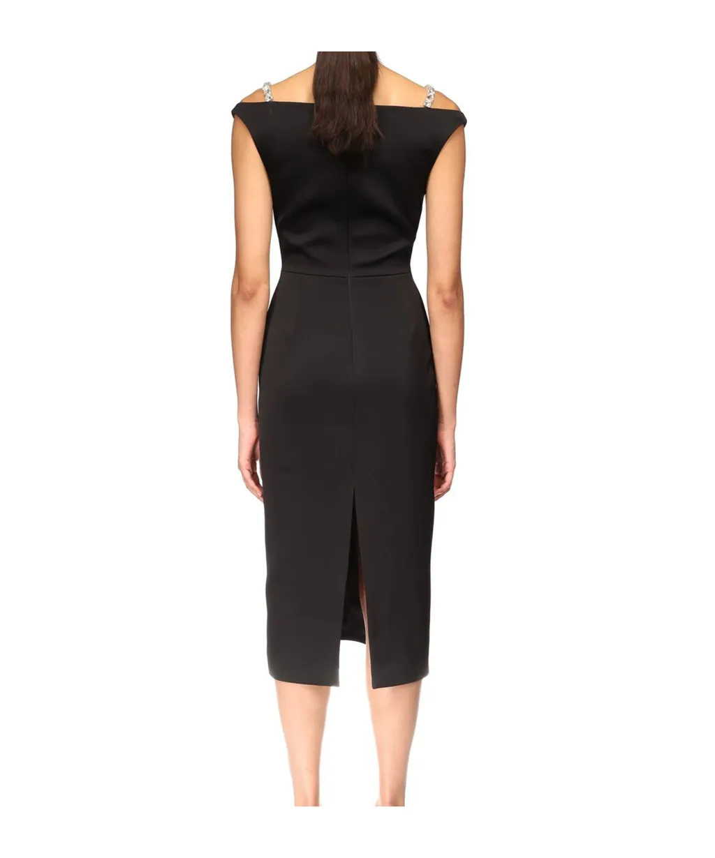 Crystal Strap Midi Dress