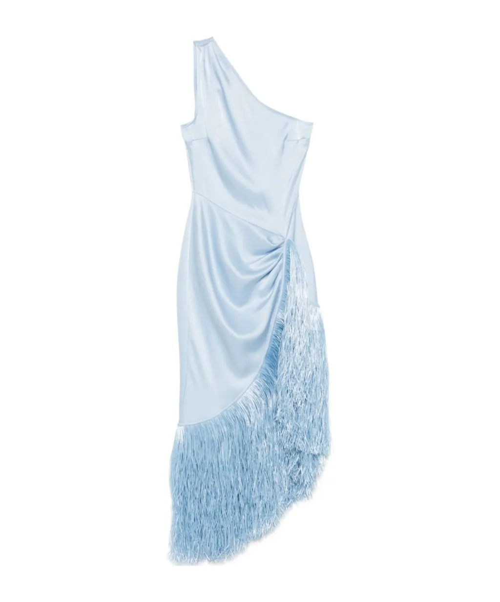 Fringe-Detailed Midi Dress