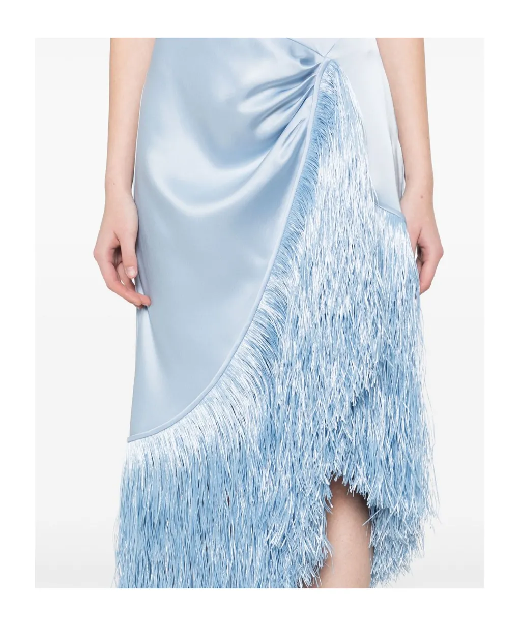 Fringe-Detailed Midi Dress