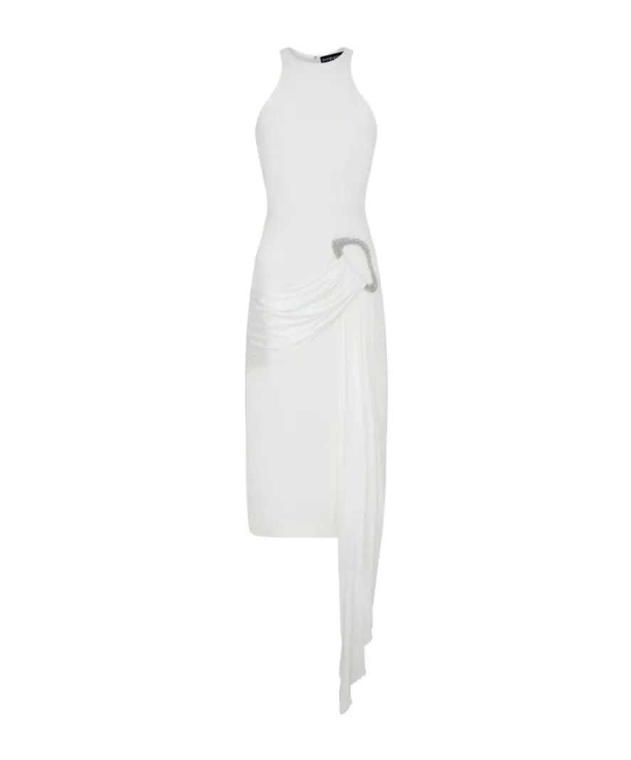 Crystal Buckle Decorative Dress