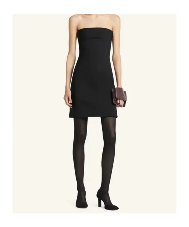 Embroidered Strapless Mini Dress