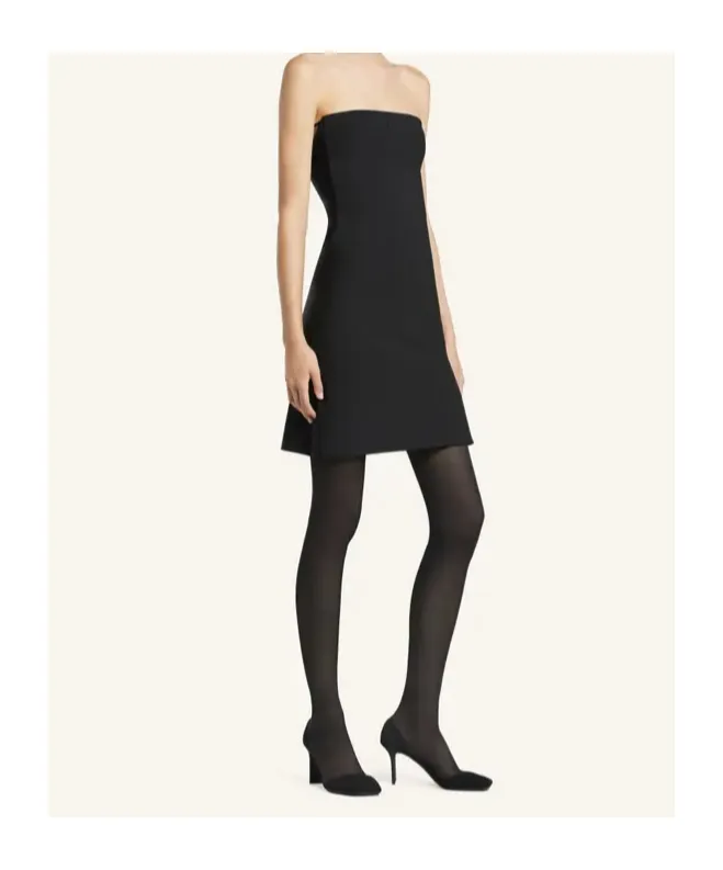 Embroidered Strapless Mini Dress
