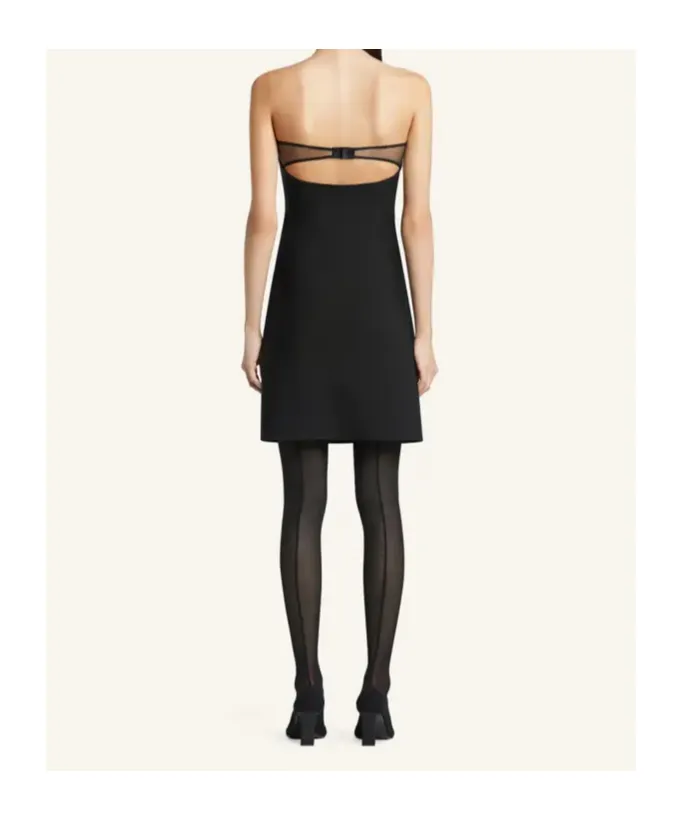 Embroidered Strapless Mini Dress