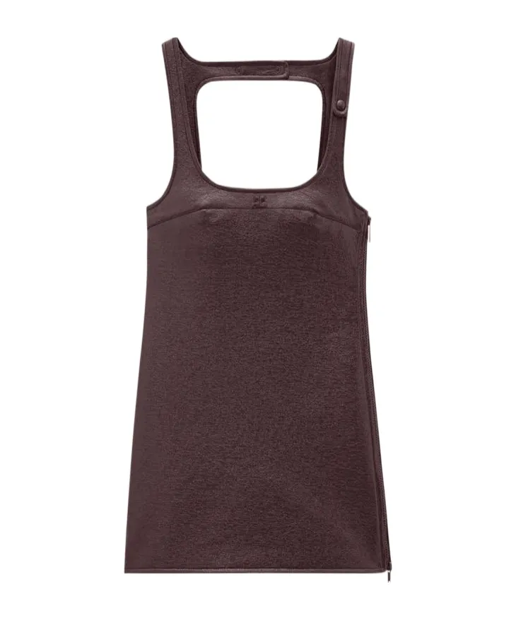 Reedition Square-Neck Sleeveless Mini Dress