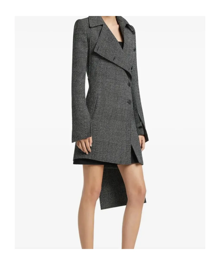 Asymmetric Wool Coat