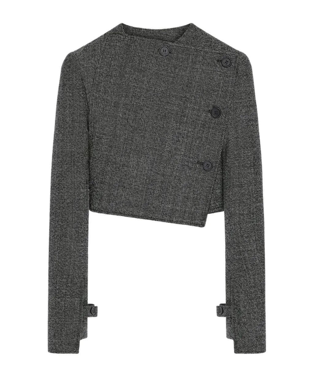 Oblique Buttoned Jacket