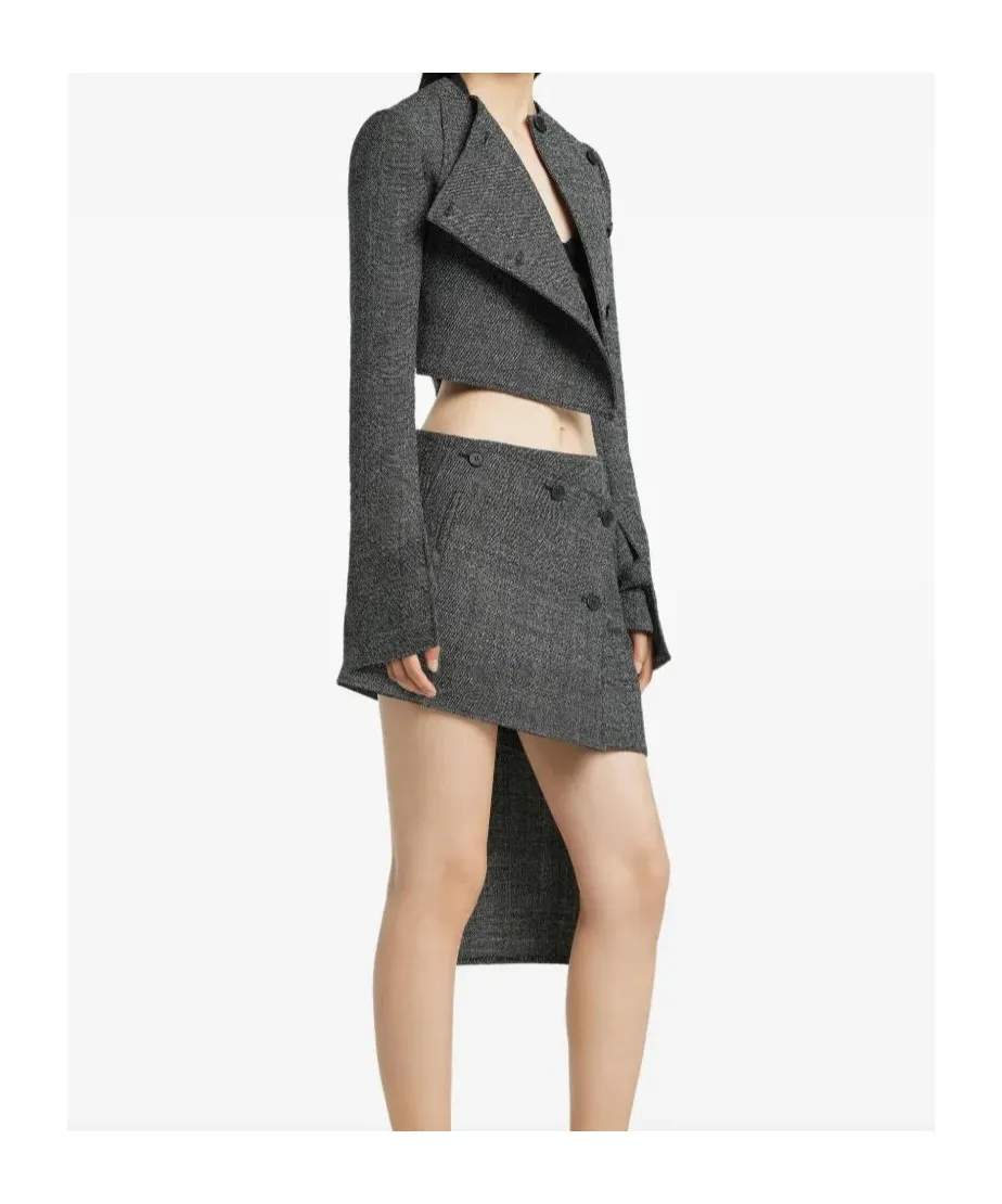 Oblique Buttoned Jacket