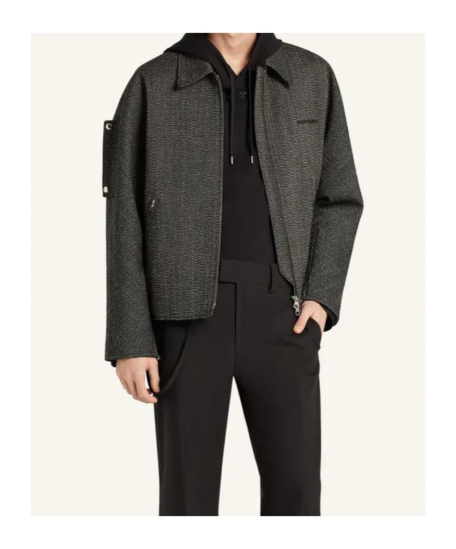 Textured Zip-Up Jacket