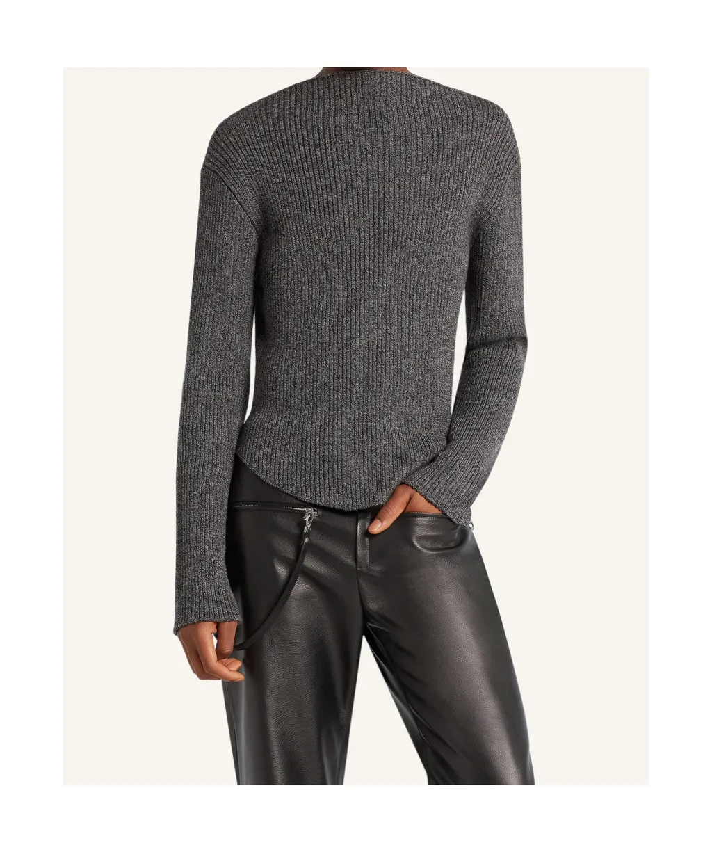Ribbed-Knit Sweater