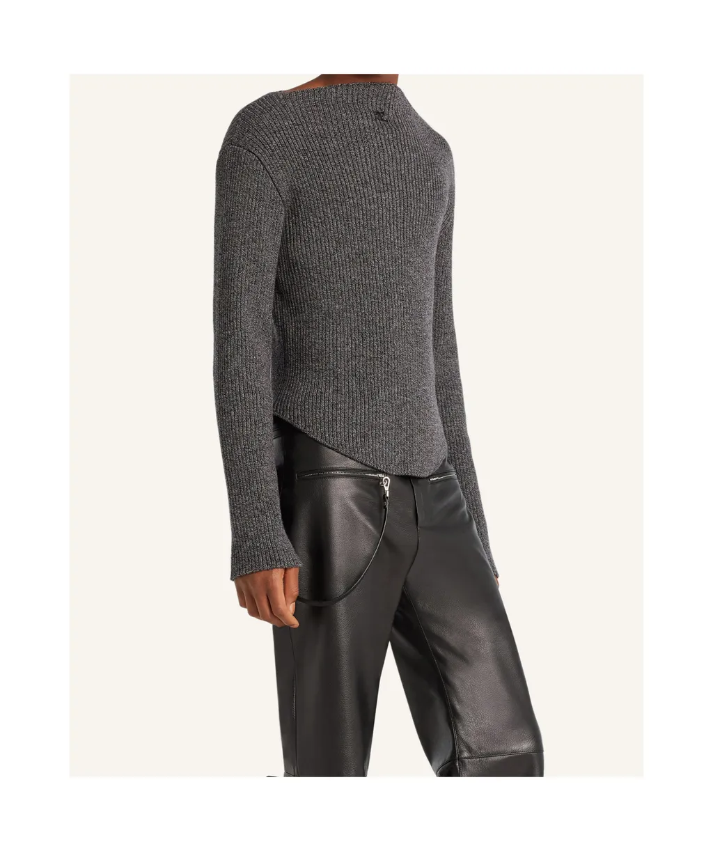 Ribbed-Knit Sweater