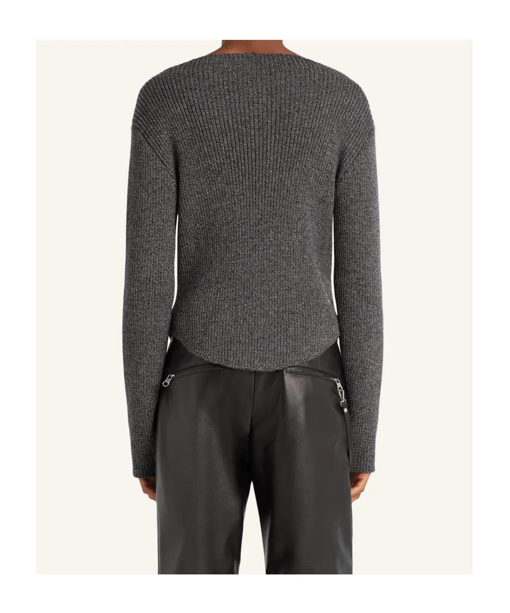 Ribbed-Knit Sweater