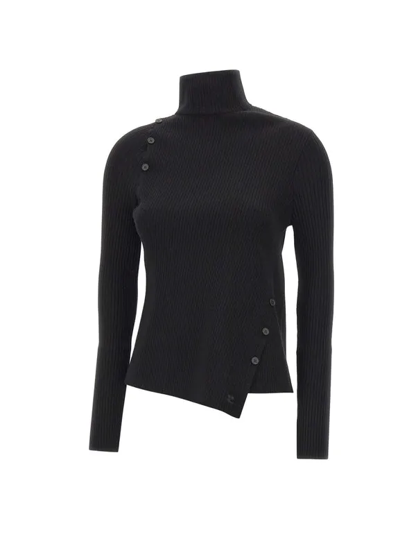 Oblique Butonned Jumper