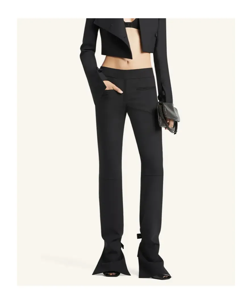 Ankle Band Bootcut Trousers
