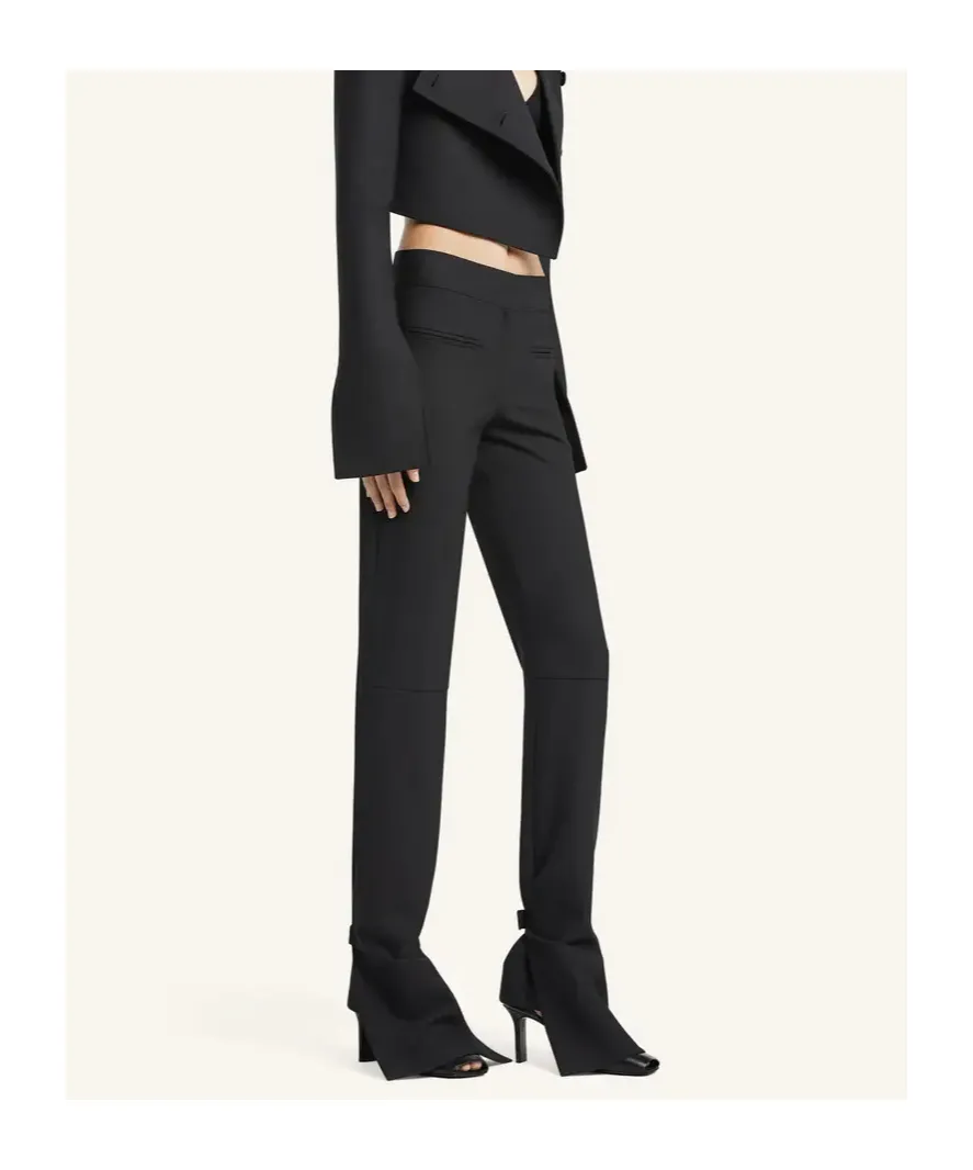 Ankle Band Bootcut Trousers